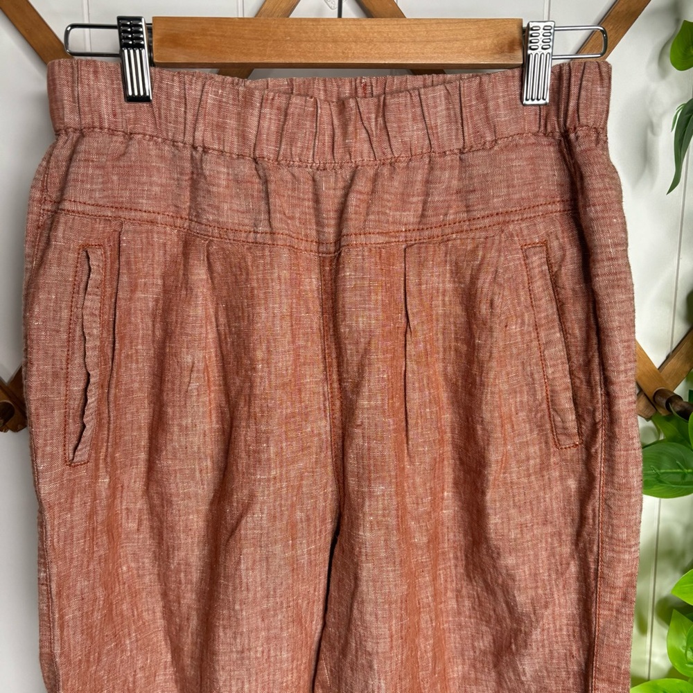 Anthropologie Hei Hei Linen pants burnt orange size XS - Picture 3 of 16